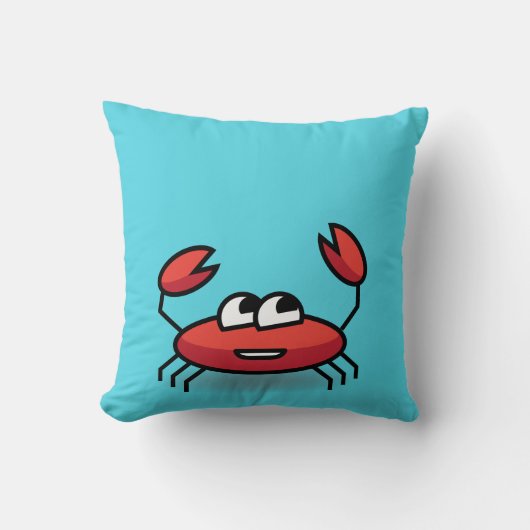Cartoon Crab - ritter Kussen (Voorkant)