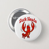 Cartoon Crawfish Ronde Button 5,7 Cm (Voorkant /achterkant)