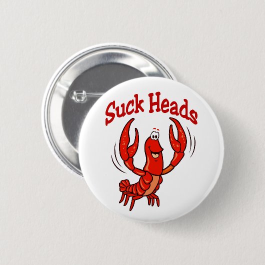 Cartoon Crawfish Ronde Button 5,7 Cm (Voorkant /achterkant)