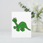 Cartoon Crayon Brontosaurus Collectie Briefkaart (Staand voorkant)