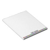 Cartoon Crayon Pattern Aangepast puntenraster Notitieblok (Schuin)