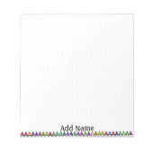 Cartoon Crayon Pattern Aangepast puntenraster Notitieblok (Voorkant)