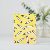 Cartoon Crayon Pattern Briefkaart (Staand voorkant)