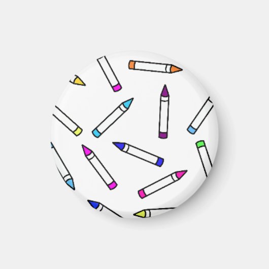 Cartoon Crayon Pattern Magneet (Voorkant)