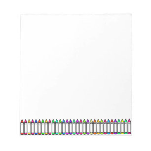 Cartoon Crayon Pattern Notitieblok