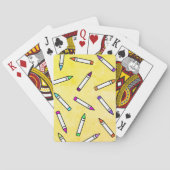 Cartoon Crayon Pattern Pokerkaarten (Achterkant)