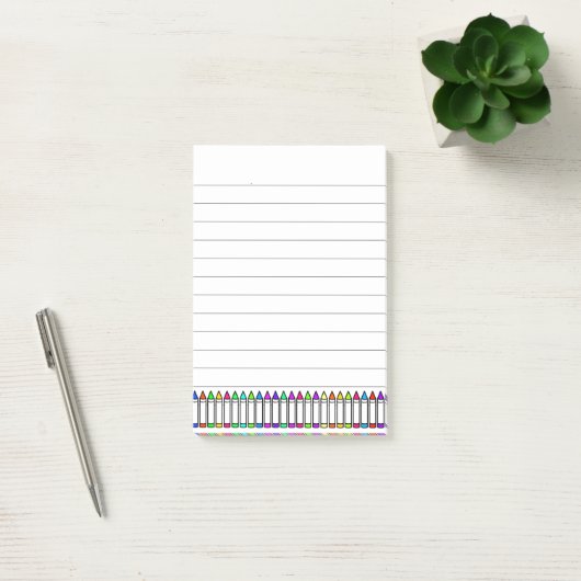 Cartoon Crayon Pattern Post-it® Notes (Kantoor)