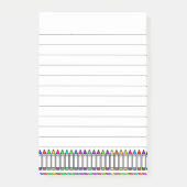 Cartoon Crayon Pattern Post-it® Notes (Voorkant)