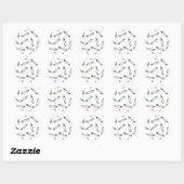 Cartoon Crayon Pattern Ronde Sticker (Vel)
