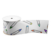 Cartoon Crayon Pattern Satijnen Lint (Spoel)