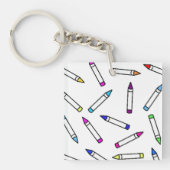 Cartoon Crayon Pattern Sleutelhanger (voorkant)