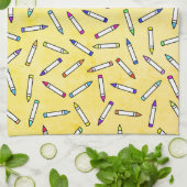 Cartoon Crayon Pattern Theedoek (Gevouwen)