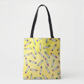 Cartoon Crayon Pattern Tote Bag (Voorkant)
