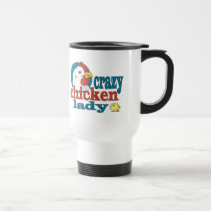 Cartoon Crazy Chicken Lady Reisbeker