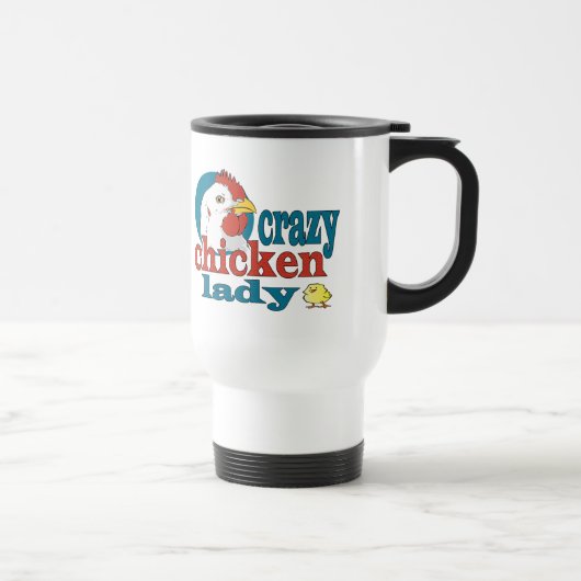 Cartoon Crazy Chicken Lady Reisbeker (Rechts)