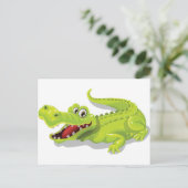 Cartoon Crocodile Briefkaart (Staand voorkant)