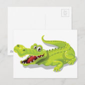 Cartoon Crocodile Briefkaart (Voorkant / Achterkant)