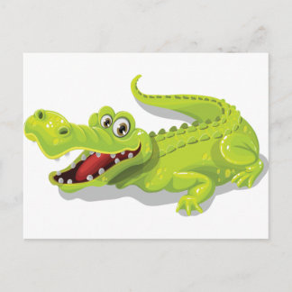 Cartoon Crocodile Briefkaart
