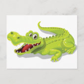 Cartoon Crocodile Briefkaart (Voorkant)