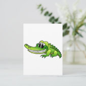 Cartoon Crocodile Briefkaart (Staand voorkant)