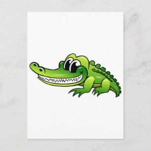 Cartoon Crocodile Briefkaart