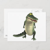 Cartoon Crocodile Briefkaart (Voorkant / Achterkant)