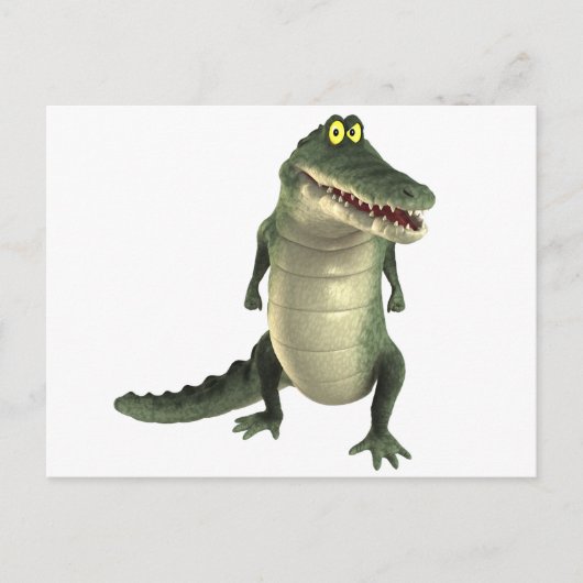 Cartoon Crocodile Briefkaart (Voorkant)