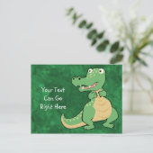 Cartoon Crocodile Briefkaart (Staand voorkant)