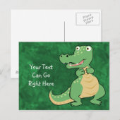 Cartoon Crocodile Briefkaart (Voorkant / Achterkant)