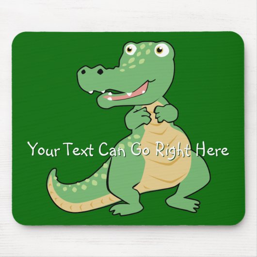 Cartoon Crocodile Mousepad Muismat (Voorkant)