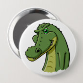 Cartoon Crocodile Ronde Button 4,0 Cm (Voorkant /achterkant)