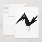 Cartoon Crow Briefkaart (Voorkant / Achterkant)