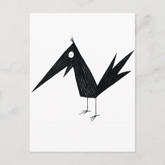 Cartoon Crow Briefkaart (Voorkant)