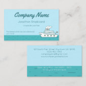 Cartoon cruiseschip met rookstapels visitekaartje (Voorkant / Achterkant)