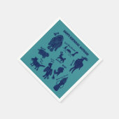 Cartoon Cryptids Cryptozoölogie Monsters Custom NA Servet (Hoek)