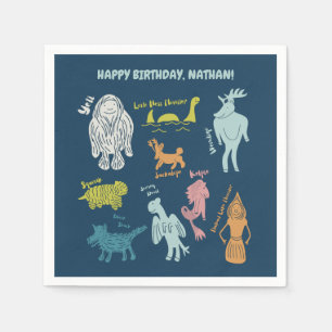 Cartoon Cryptids Cryptozoölogie Monsters Custom Servet