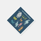 Cartoon Cryptids Cryptozoölogie Monsters Custom Servet (Hoek)