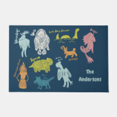 Cartoon Cryptids Cryptozoology Guide Gepersonalise Deurmat (Voorkant)