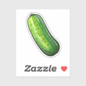 Cartoon cucumber sticker (Vel)