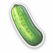 Cartoon cucumber sticker (Voorkant)