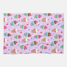 Cartoon cupcake patroon zoet dessert bakkerij