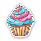 Cartoon cupcake sticker (Voorkant)