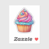 Cartoon cupcake sticker (Vel)