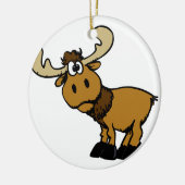 Cartoon curieuze maten | achtergrondkleur kiezen keramisch ornament (Links)