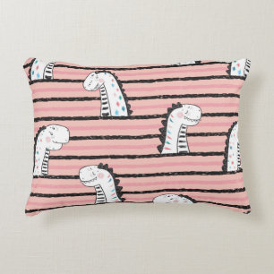 Cartoon Cute Dinosaurus naadloos patroon. C Accent Kussen