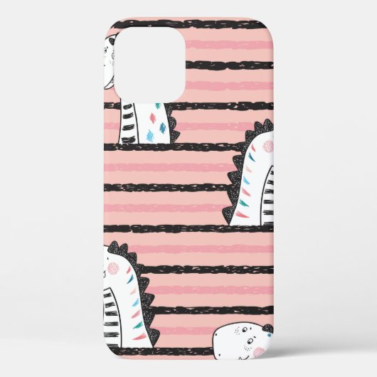 Cartoon Cute Dinosaurus naadloos patroon. C Case-Mate iPhone Case (Achterkant)