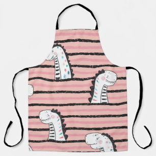 Cartoon Cute Dinosaurus naadloos patroon. C Schort