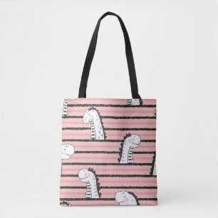 Cartoon Cute Dinosaurus naadloos patroon. C Tote Bag