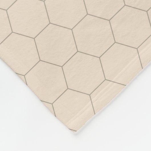 Cartoon Cute Funny Honey Bee Honeycomb Fleece Deken (Hoek)