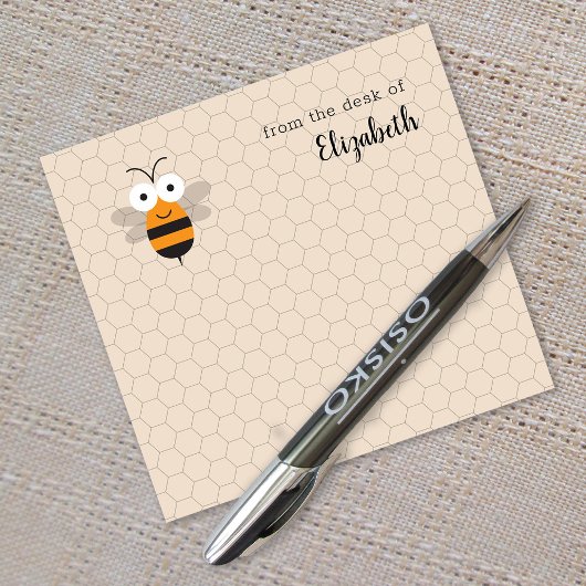 Cartoon Cute Funny Honey Bee Honeycomb Post-it® Notes